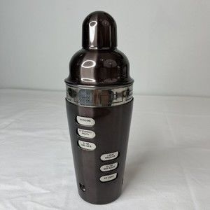 Stainless Steel 18/8 Cocktail Shaker with Built-in Strainer and Cocktail Recipes